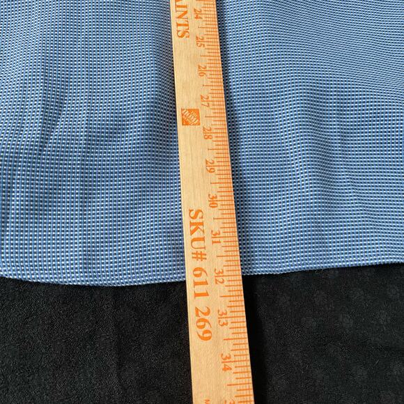 Hugo Boss Shirt Button Down Men XL Check Pattern Long Sleeve Blue Black White - Picture 11 of 16